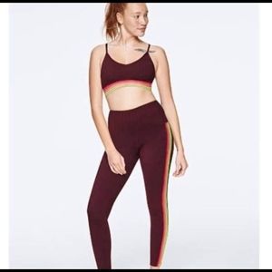 PINK by Victoria's Secret Ultimate Legging Ruby Pride Neon Rainbow 7/8 length